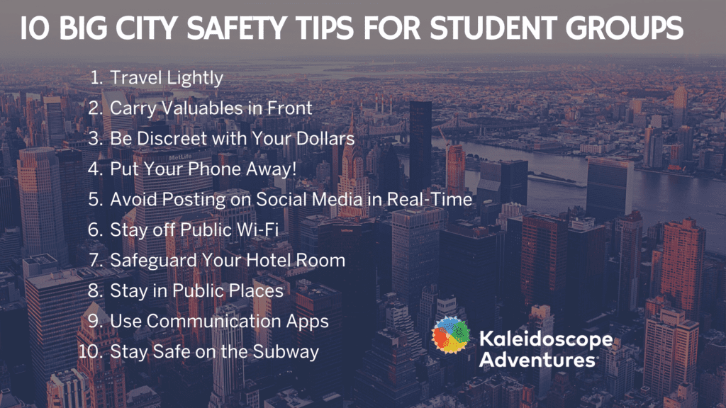 10 Big City Safety Tips for Student Groups