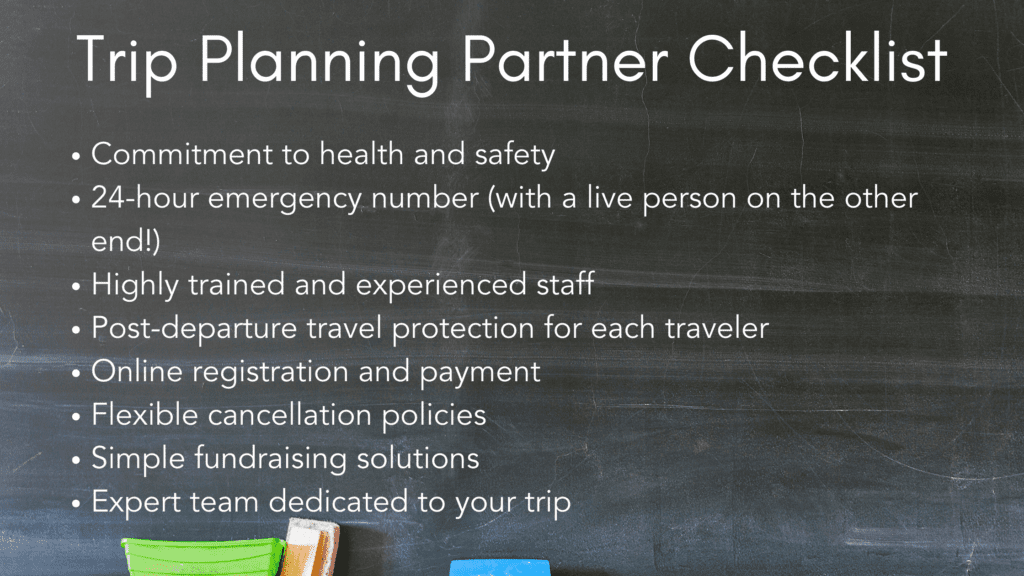 Trip Planning Partner Checklist